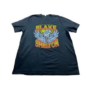Blake Shelton Friends And Heroes 2019 Tour Mens 2XL Black T Shirt Short Sleeve